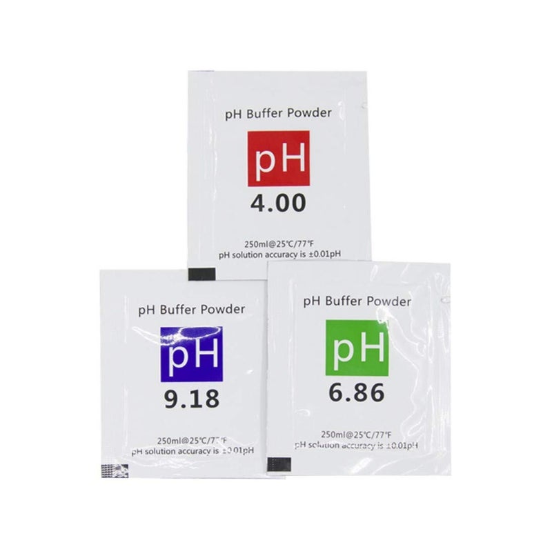 DuvinDD 18 Pack pH Calibration Solution Powder 6.86/4.00/9.18, pH Buffer Calibration Solution Packets for Precisely Calibrate pH Meter, pH Tester Calibration Powder Packets - Image 3